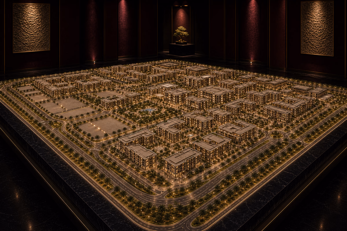 Dubai Land Residence Complex district artwork